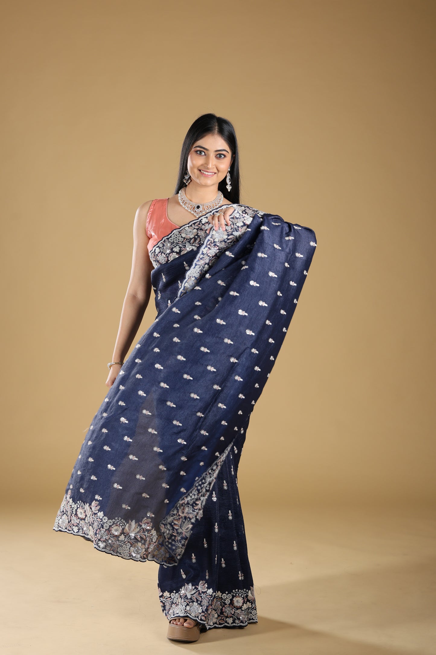 Floral Design Zardosi Embroidery Pattern