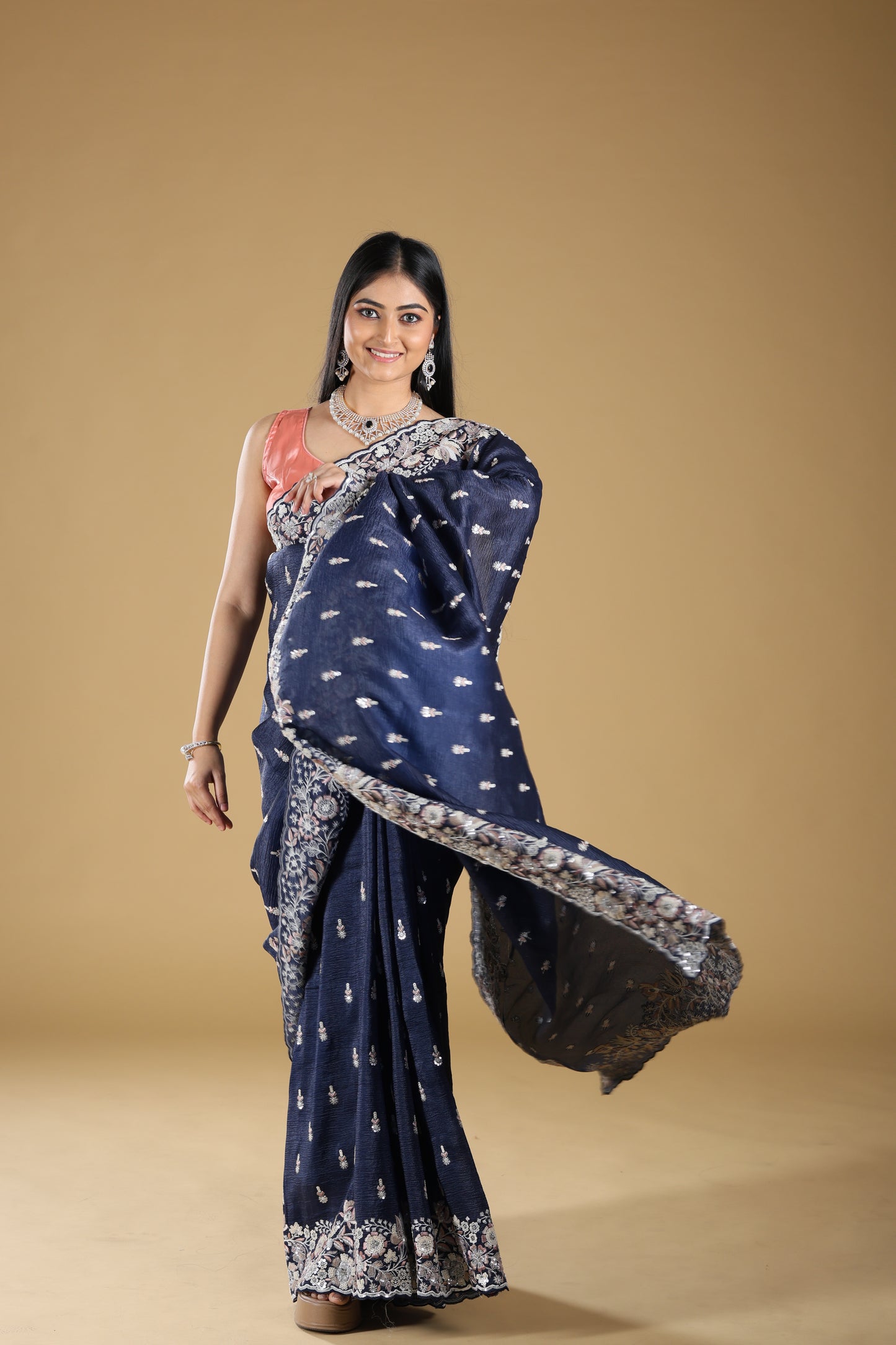 Floral Design Zardosi Embroidery Pattern