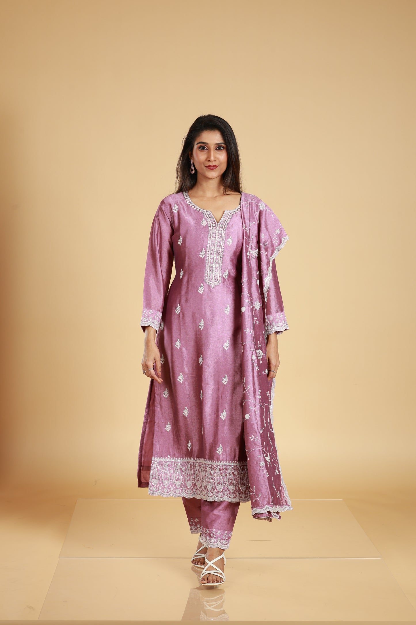 Elegant Baby Pink Salwar suit