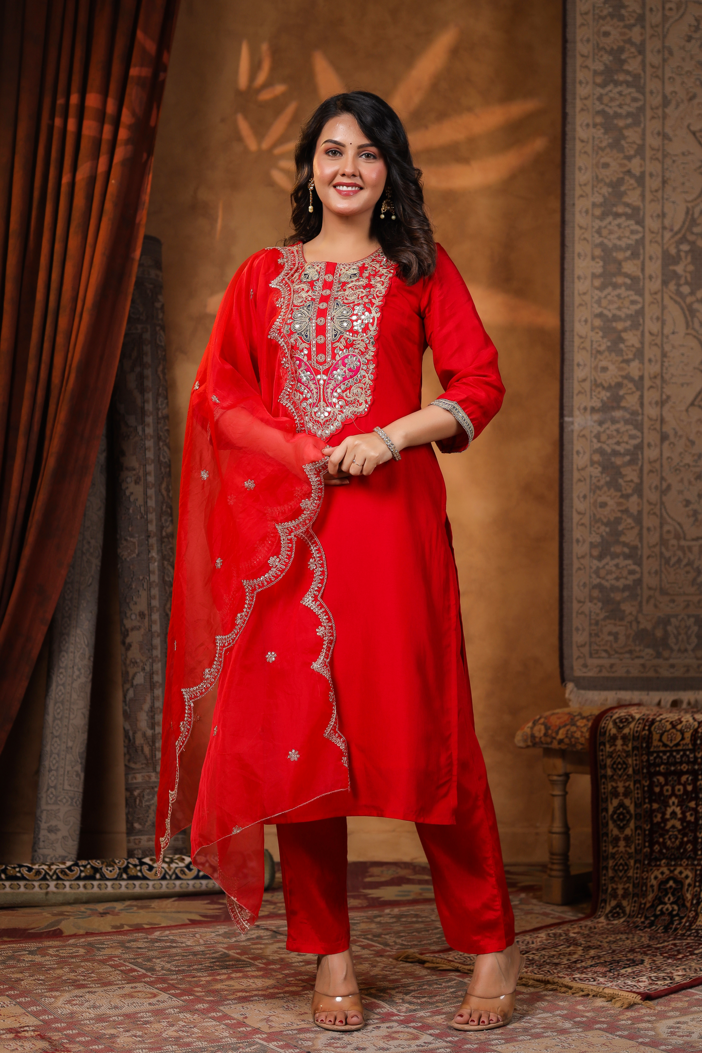 Shimmer Fabric Punjabi Suits