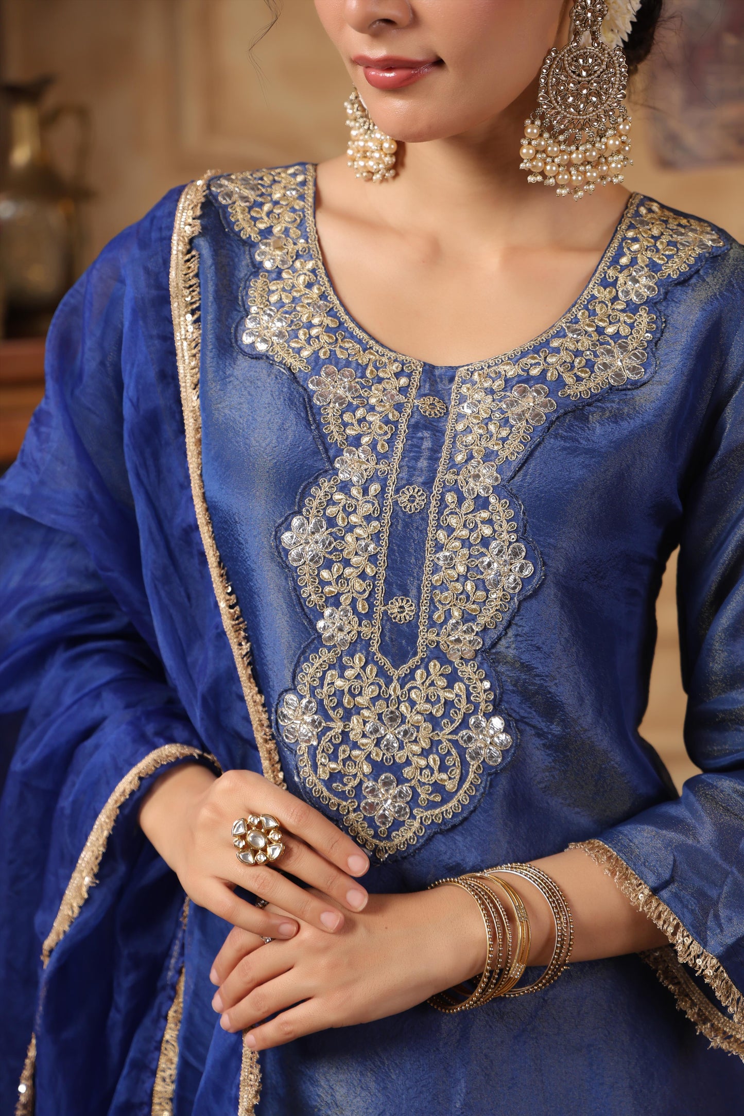 Shimmer Fabric Punjabi Suits