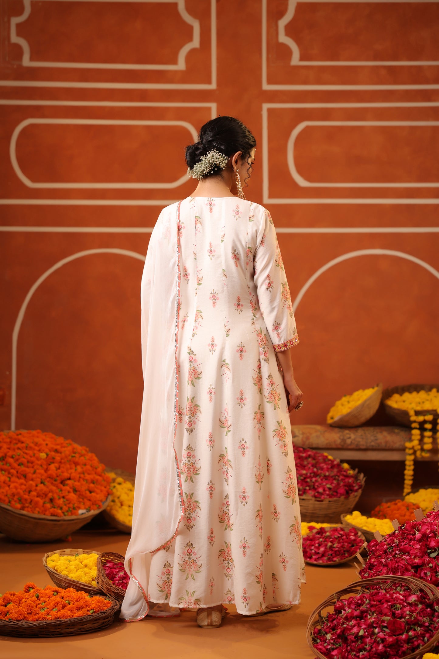 Cotton Silk Fabric Anarkali