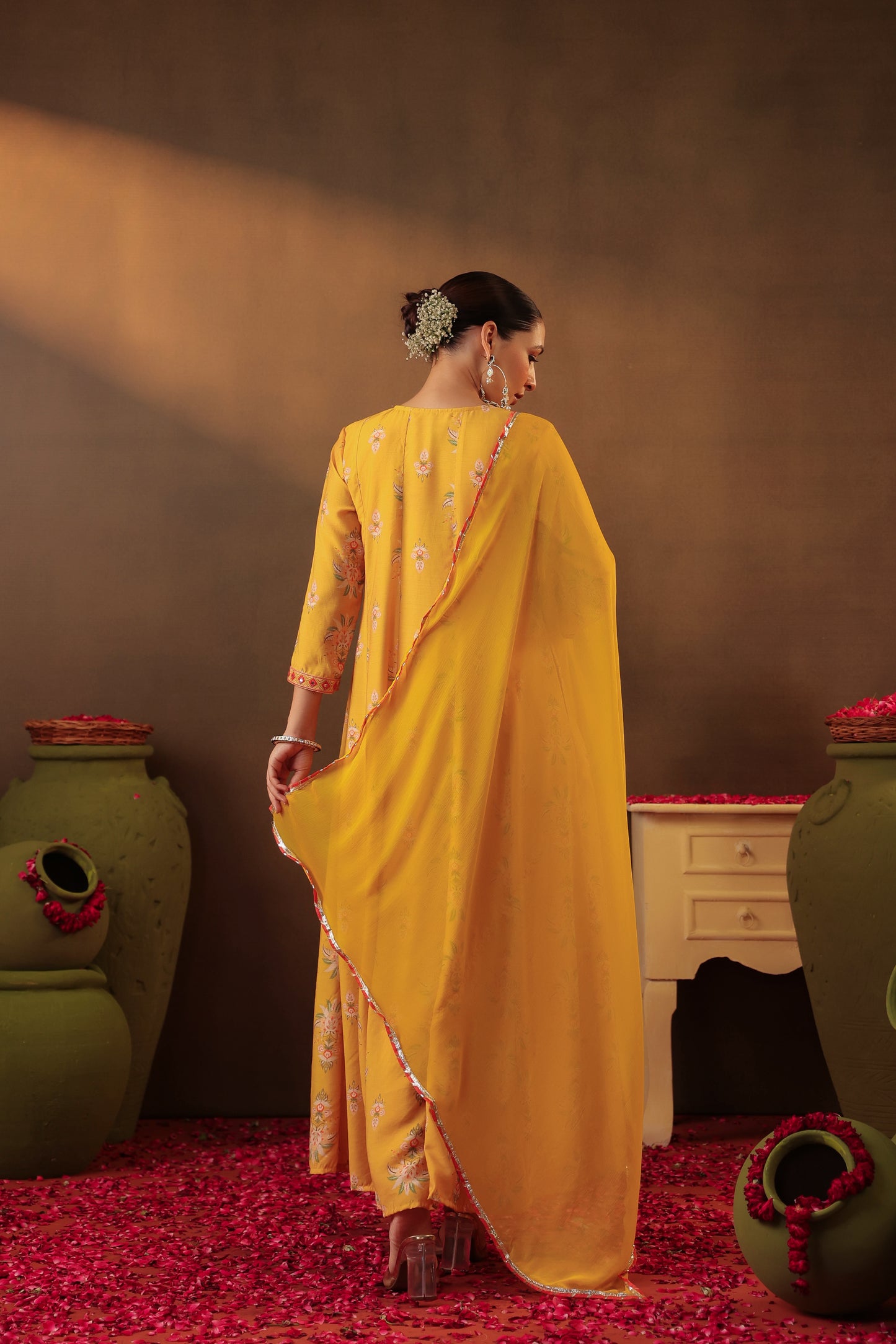 Cotton Silk Fabric Anarkali