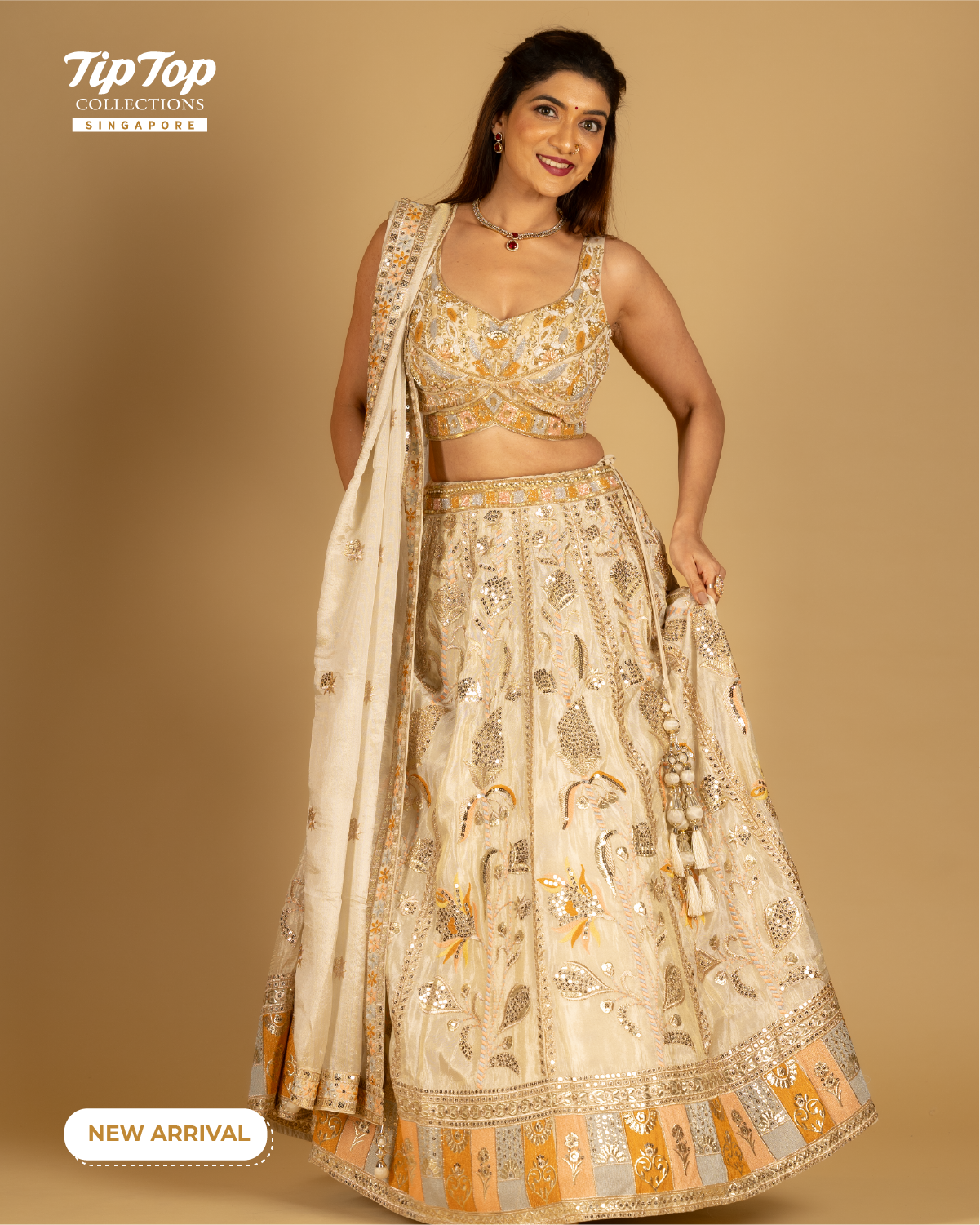 Exclusive Netted Print Lehenga
