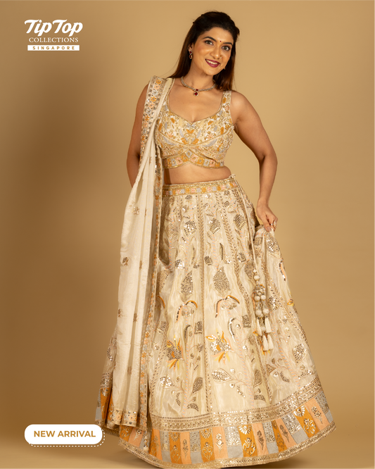 Exclusive Netted Print Lehenga