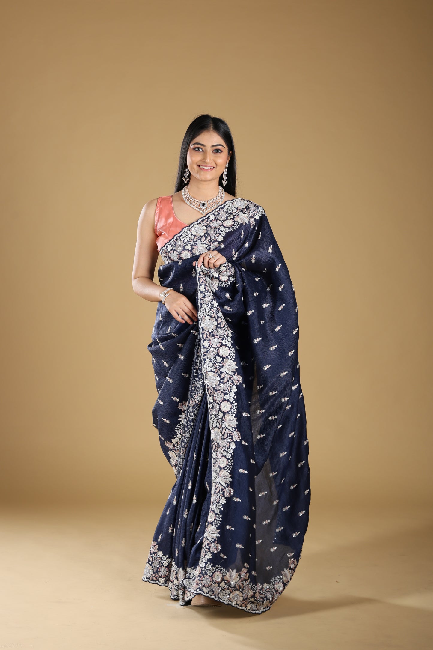 Floral Design Zardosi Embroidery Pattern