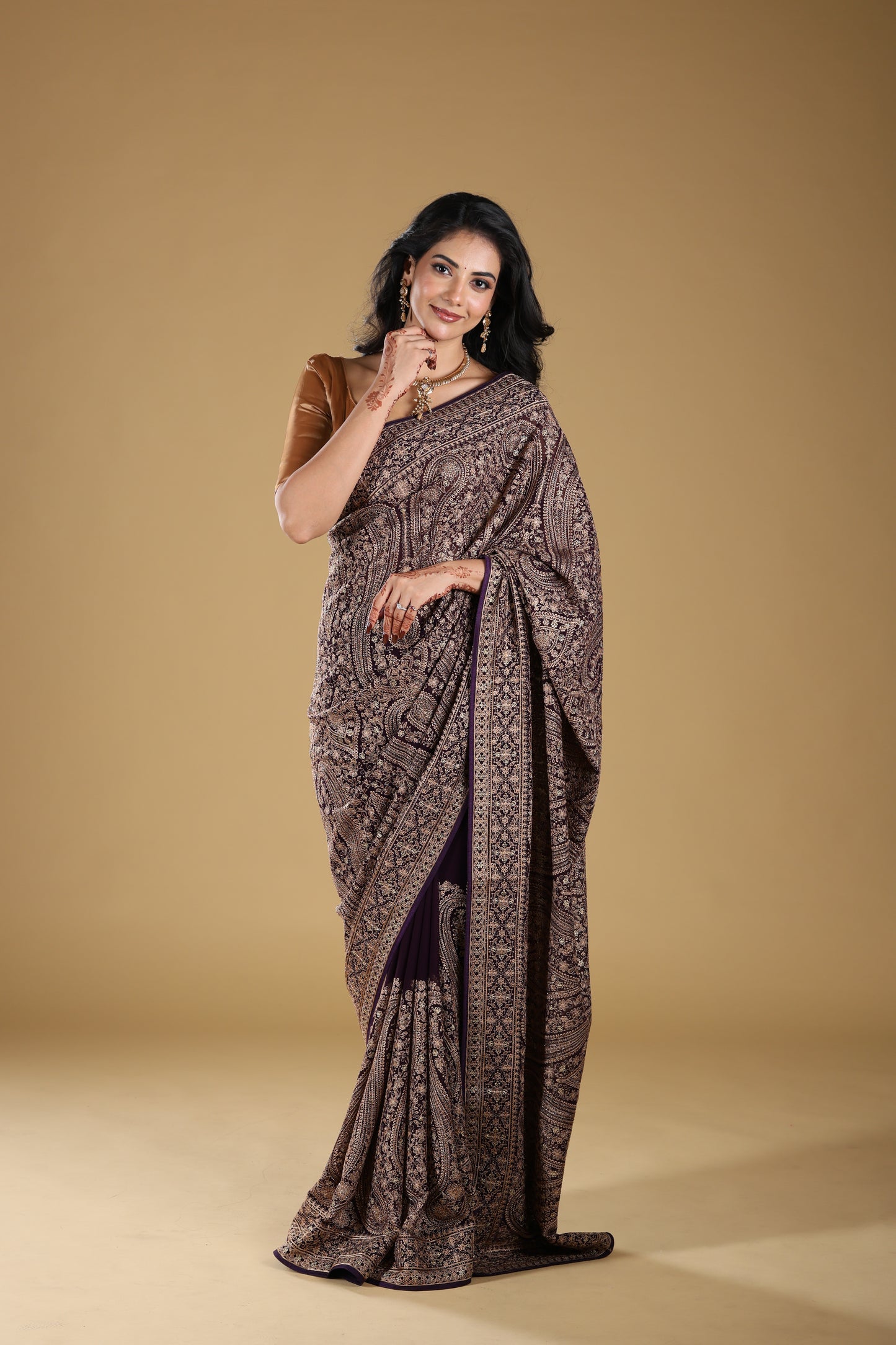SequenceThread Embroidery Work Saree