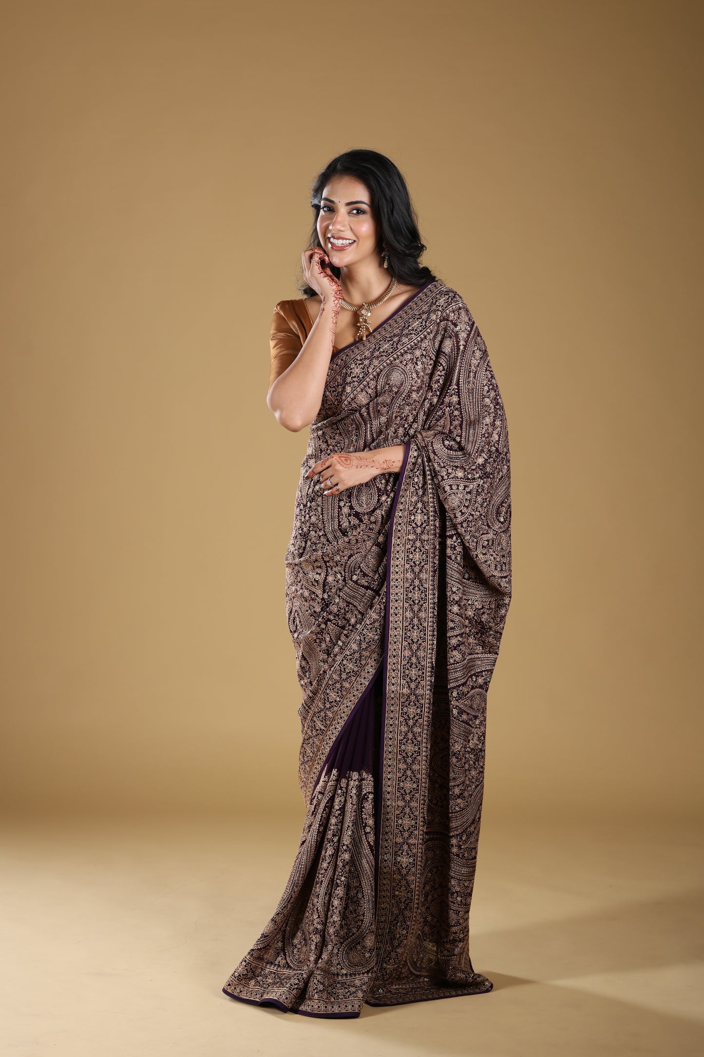SequenceThread Embroidery Work Saree