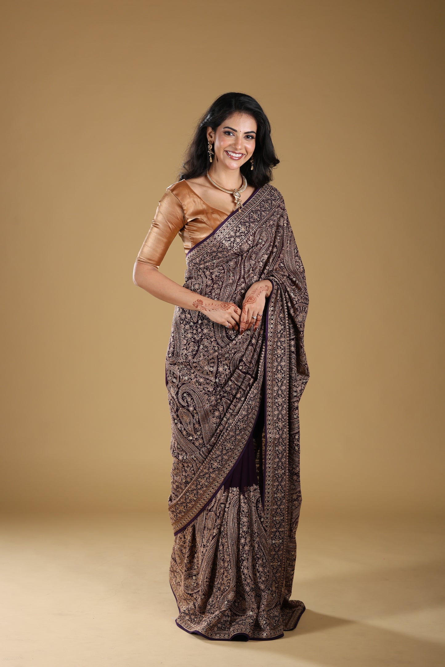 SequenceThread Embroidery Work Saree