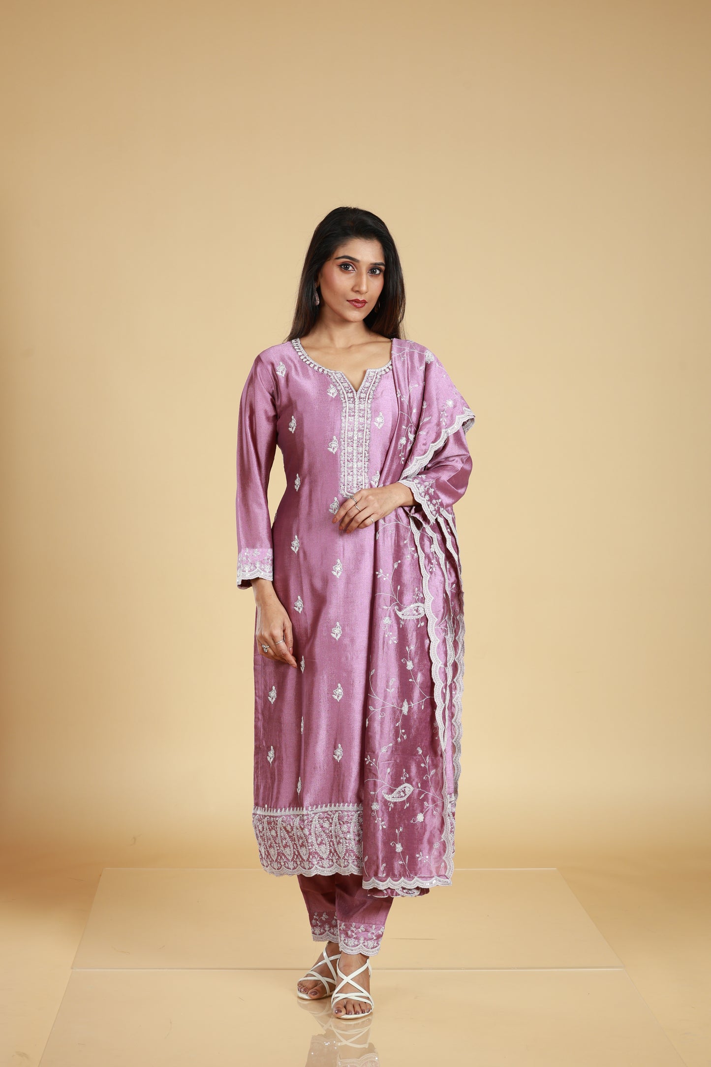 Elegant Baby Pink Salwar suit