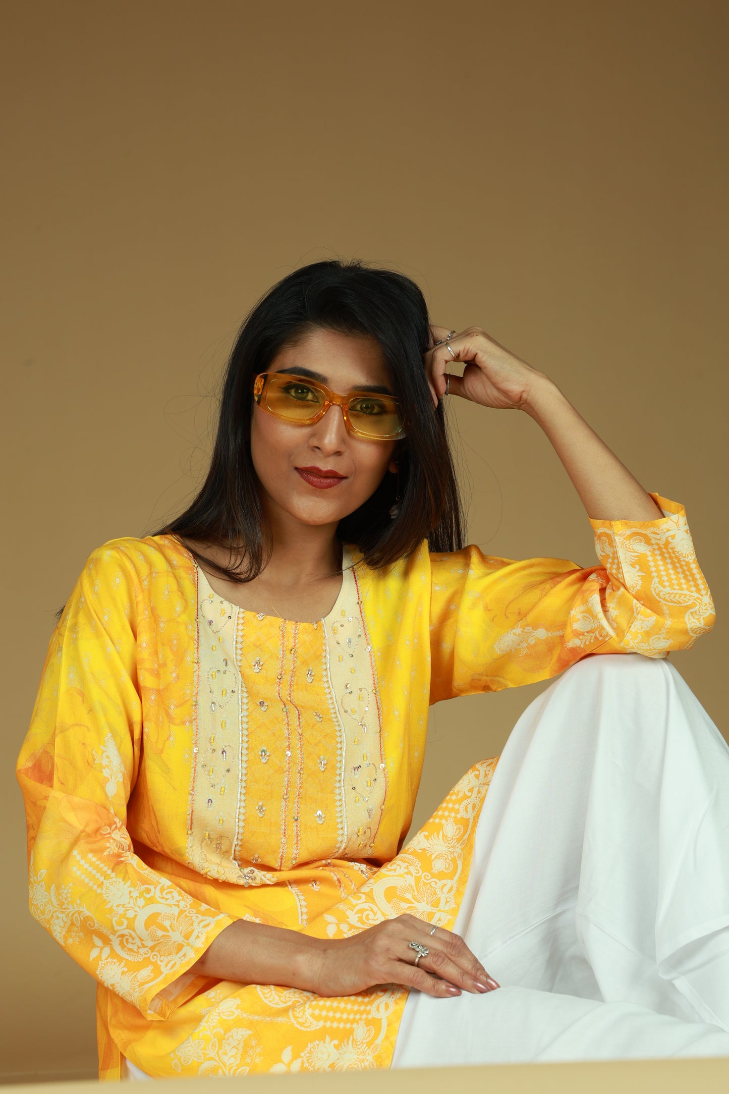 Gorgeous Yellow Short kurti