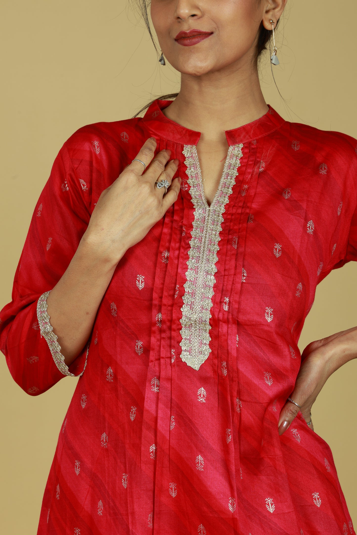 Ethnic Red Short Kurti