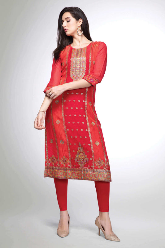 RED ELEGANT KURTIS