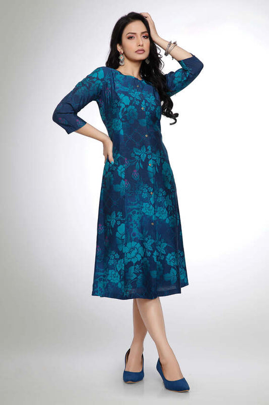 STYLISH BLUE KURTI