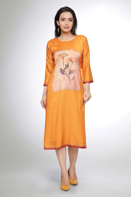 STYLISH YELLOW KURTI