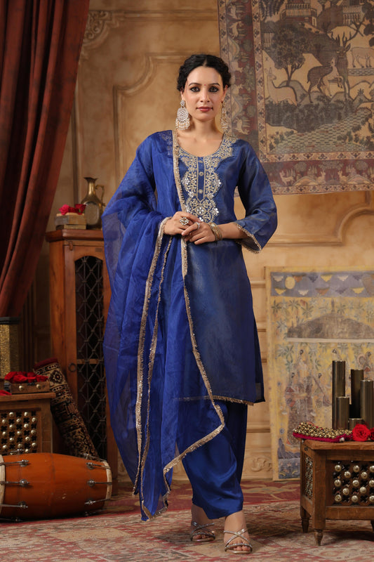 Shimmer Fabric Punjabi Suits