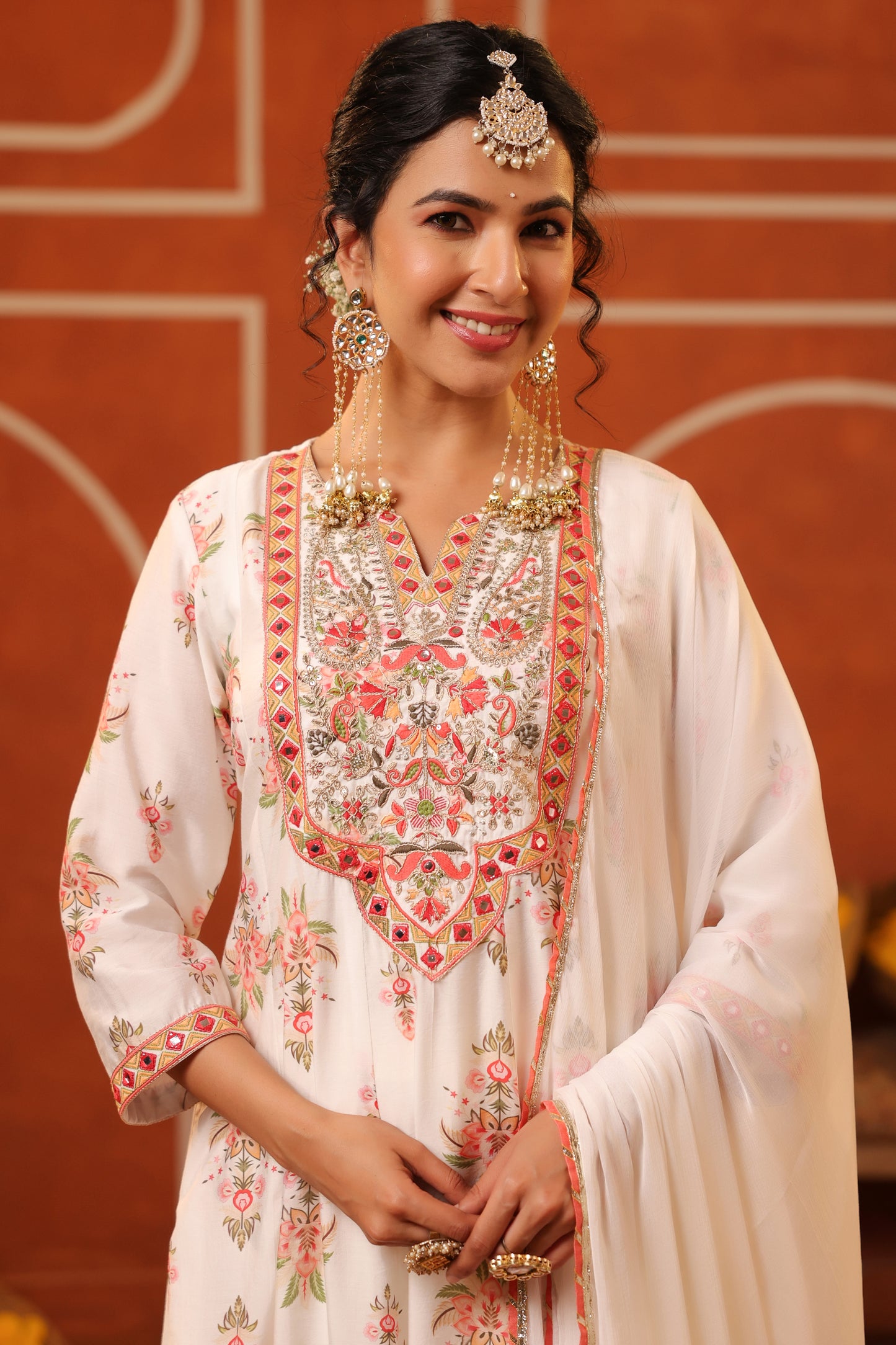 Cotton Silk Fabric Anarkali