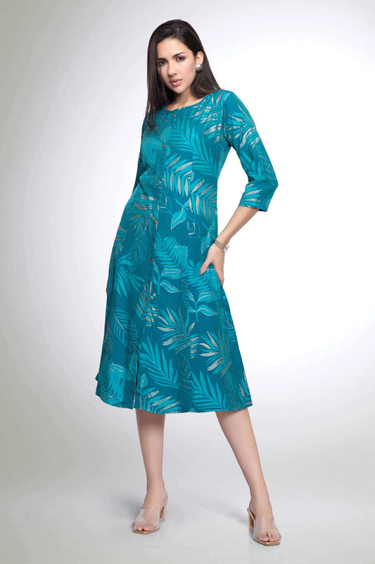 BLUE FIROZI KURTI