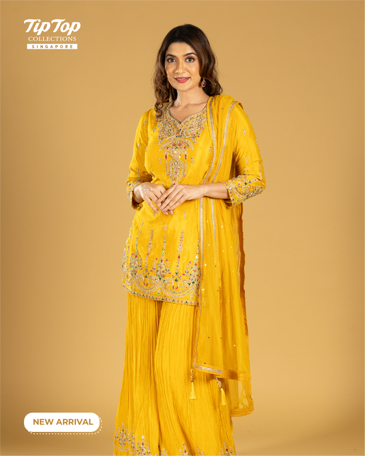 Fancy Embroidery  Georjet Sharara