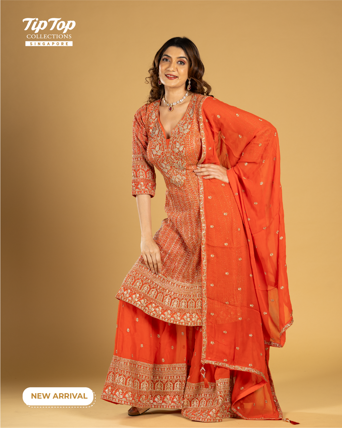 Elegant Embroidery Palazo Style Anarkali Suit